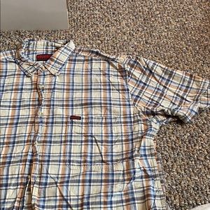 Wolverine boots and gear plaid button up